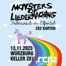 Donnerstag Einsendeschluss: .rcn Magazin präsentiert Monsters Of Liedermaching, Mo. 13.11.2023, Würzburg, Keller Z87