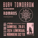 Neue Verlosung, .rcn präsentiert: BURY TOMORROW, Sonntag, 28.01.2024, Nürnberg, Löwensaal