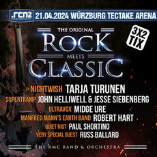 Heute Abend Einsendeschluss (Do. 18.04.2024), .rcn präsentiert Rock Meets Classic, Sonntag 21.04.2024, Würzburg, tectake Arena