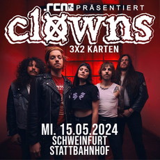 Pflichtkonzert:  .rcn präsentiert: CLOWNS, Mittwoch, 15.05.2024, Schweinfurt, Stattbahnhof