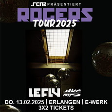 Donnerstag Einsendeschluss: .rcn präsentiert: ROGERS, Do. 13.02.2025, Erlangen, E-Werk