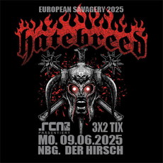 Neue Verlosung: .rcn präsentiert HATEBREED, Mo. 09.06.2025, Nürnberg, Der Hirsch
