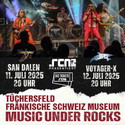 Ü50-FEINERLE: Neue Verlosung .rcn präsentiert: MUSIC UNDER ROCKS, Fr.-Sa. 11-12.07.2025, Tüchersfeld, Open Air Museumshof