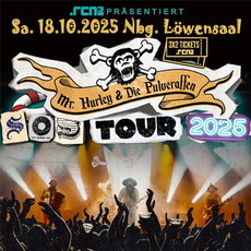 Aktuell neue Verlosung: .rcn präsentiert: MR. HURLEY UND DIE PULVERAFFEN, Nürnberg, Löwensaal