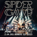Morgen, Donnerstag, Einsendeschluss: .rcn präsentiert: SPIDERGAWD, Fr. 10.04.2026, FÜ-Stadthalle