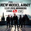 Britische Indierock-Legende: .rcn präsentiert: NEW MODEL ARMY, So., 12.07.2026, Nürnberg, Z-Bau