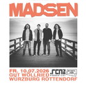 Mittwoch 8.7. Einsendeschluss: .rcn präsentiert: MADSEN, Do. 09.07.2026, Prölsdorf/Steigerwald
