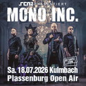 Montag, 13.07., Einsendeschluss: .rcn präsentiert: MONO INC, Sa. 18.7., Kulmbach, Plassenburg Open-Air